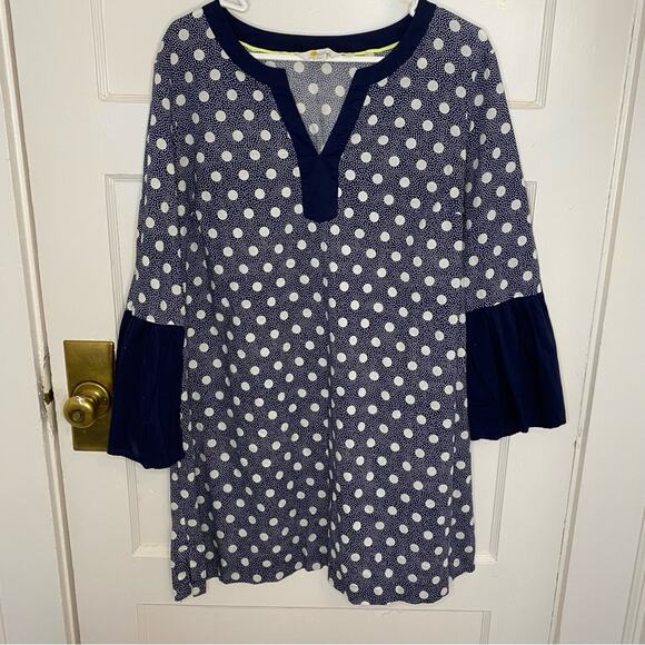 Boden Jodie Kaftan Tunic size 16 lightweight polka dot Bell Sleeve - Picture 2 of 5